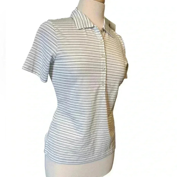 EP Pro Tops - NWT Women’s golf polo EP Pro Tour Tech black and white striped ladies size S P